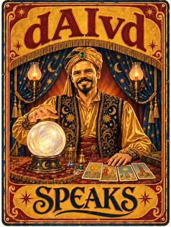 dAIvd Speaks: a fortune-teller poster